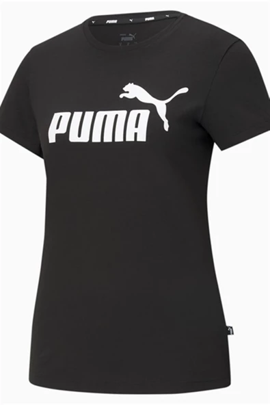 Puma Ess Logo Tee Kadın Siyah T-Shirt 586774-01 - 6