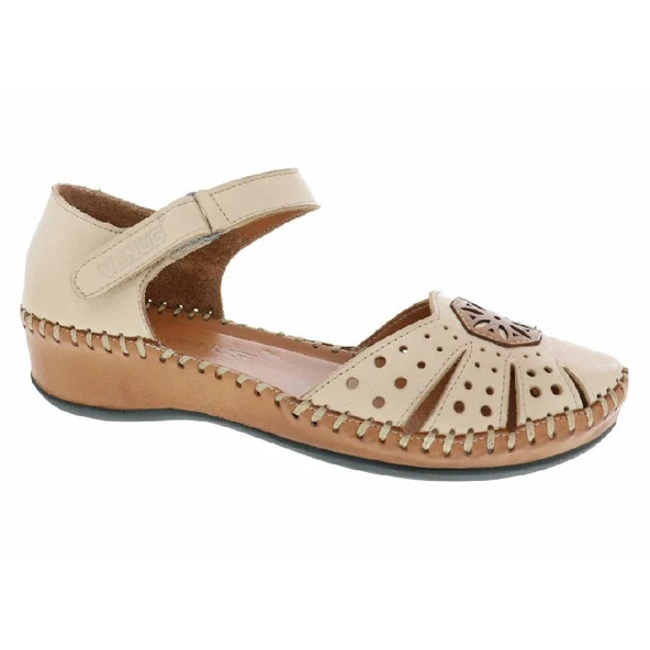 VENÜS 22793313 CIRTLI YAZLIK DERİ KADIN AYAKKABI ürün görseli 1