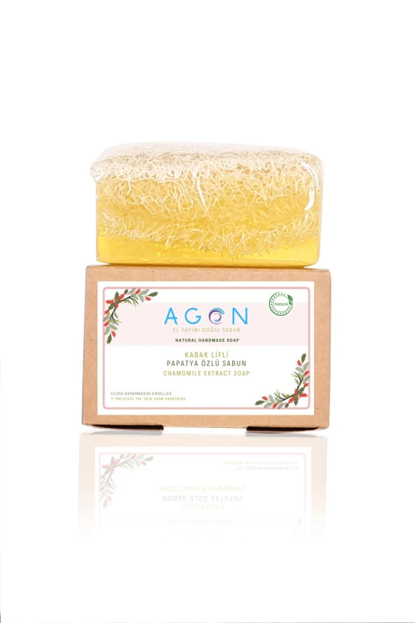Agon El Yapımı Doğal Kabak Lifli Papatya Özlü Sabun 120 gr