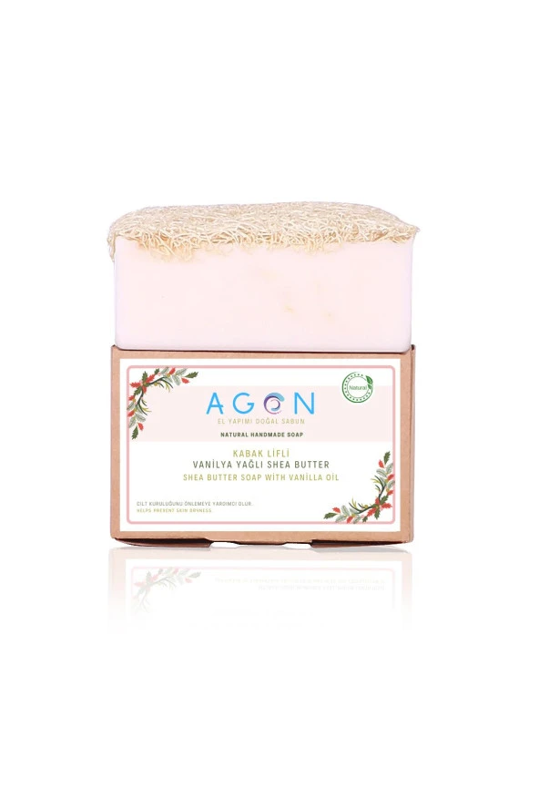 Agon El Yapımı Doğal Kabak Lifli Vanilya Yağlı Shea Butter Sabunu 120 gr