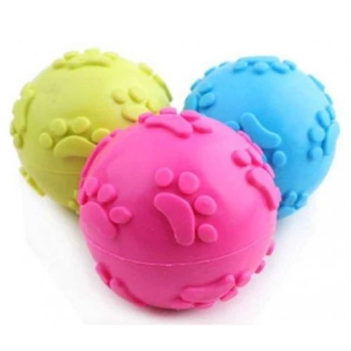 Periboia 2 Li Set  Pati Desenli Köpek Isırma Topu Boy At Getir Top - 3