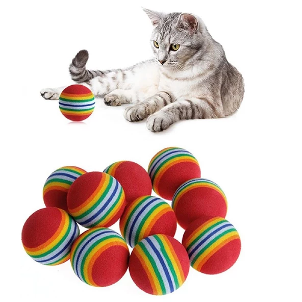 Periboia Sünger Kedi Oyun Topu -  3 lü Çiğneme Süngeri