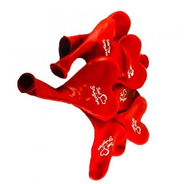 Periboia Seni Seviyorum Yazılı 50 li Kalp Balon - 3