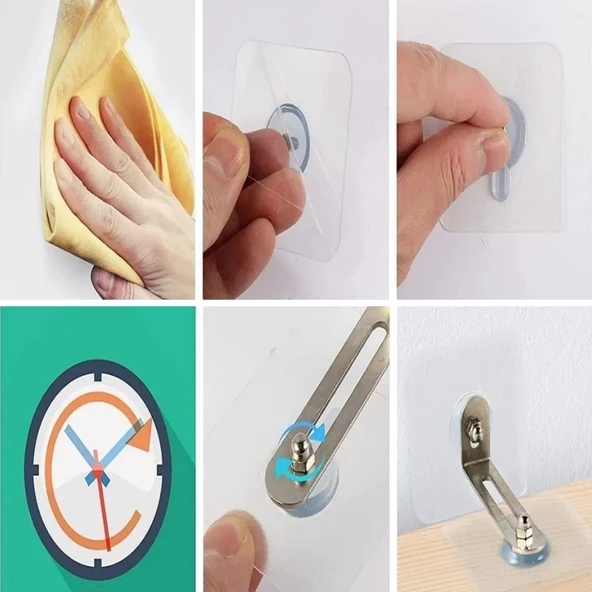 Periboia 1Adet Çivisiz Ayarlanabilir Eşya Sabitleyici Aparat Dolap Çekmece Komodin Duvarı Delmeden Kullanım - 4