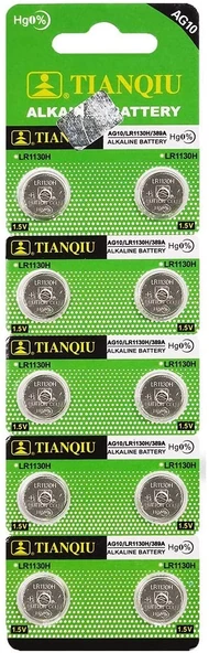 Periboia Buton Pil - Saat Lazer Hesap Makinesi Pili 10lu Paket  AG10  - LR1130H - 389A -1.55V