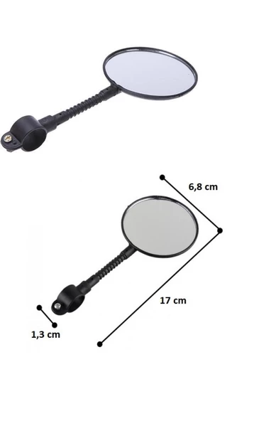 Periboia 2 Adet Bisiklet Dikiz Aynası Gidona Sabitlenir Geri Görüş Aynası - 3