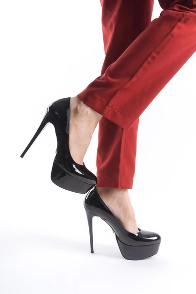 Stiletto Platform Topuk Büyük Numara Bayan Ayakkabısı - 7