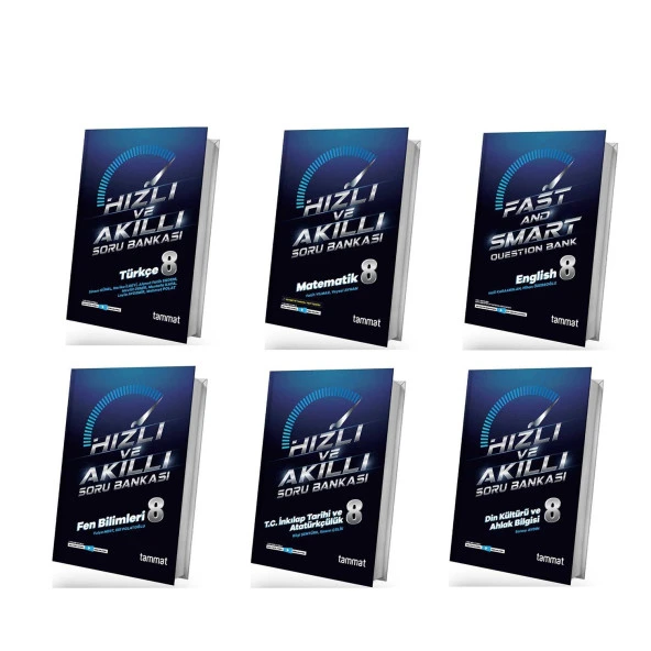 Tammat 8.Sınıf Hızlı ve Akıllı Soru Bankası Seti 6 Kitap ürün görseli