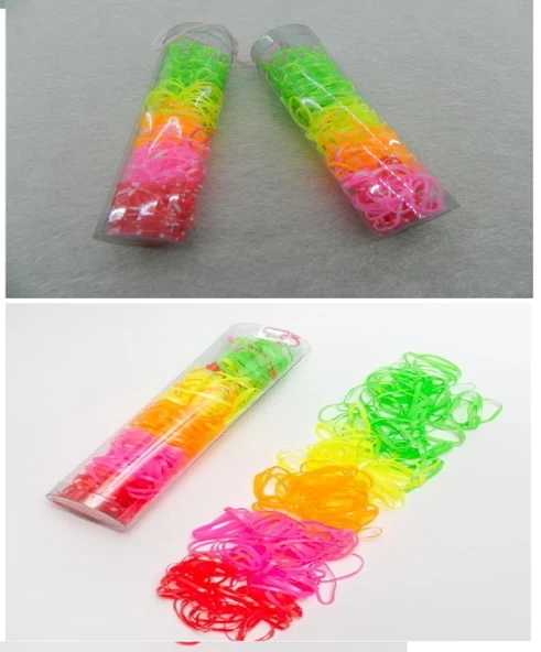 Periboia 150 Adet Renkli Rainbow Lastik Toka Cimcime Tokası - 2