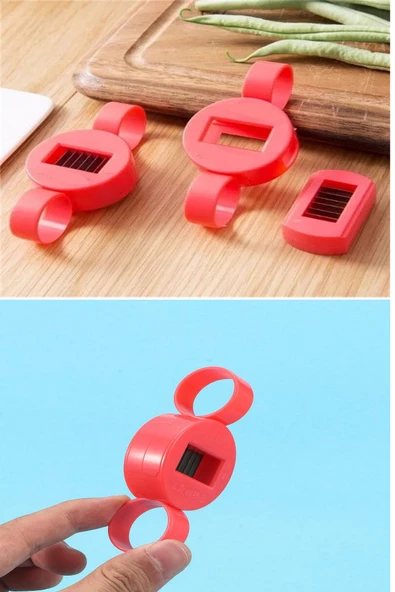 Periboia Ayarlanabilir Yeşil Fasulye Dilimleme Kesici Pratik Bamya Bakla Vs Parçalayıcı Dilimleyici - 3