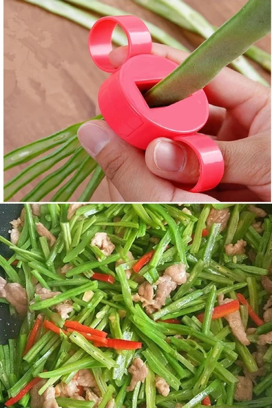 Periboia Ayarlanabilir Yeşil Fasulye Dilimleme Kesici Pratik Bamya Bakla Vs Parçalayıcı Dilimleyici - 4