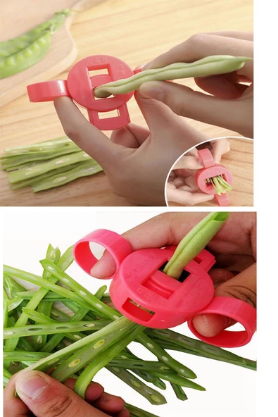 Periboia Ayarlanabilir Yeşil Fasulye Dilimleme Kesici Pratik Bamya Bakla Vs Parçalayıcı Dilimleyici - 5