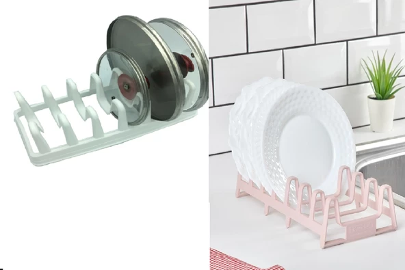 Periboia 2li Set Tencere Kapağı Organizeri Ve Pratik Tabaklık