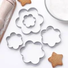 Periboia Çiçek Kurabiye Kalıbı Metal 5 Parça - 2