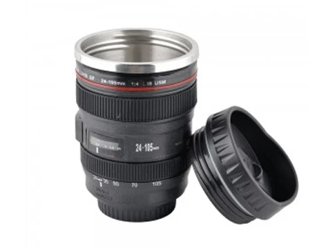 Periboia Kamera Lens Görünümlü Çelik Termos Kupa Bardak - 4