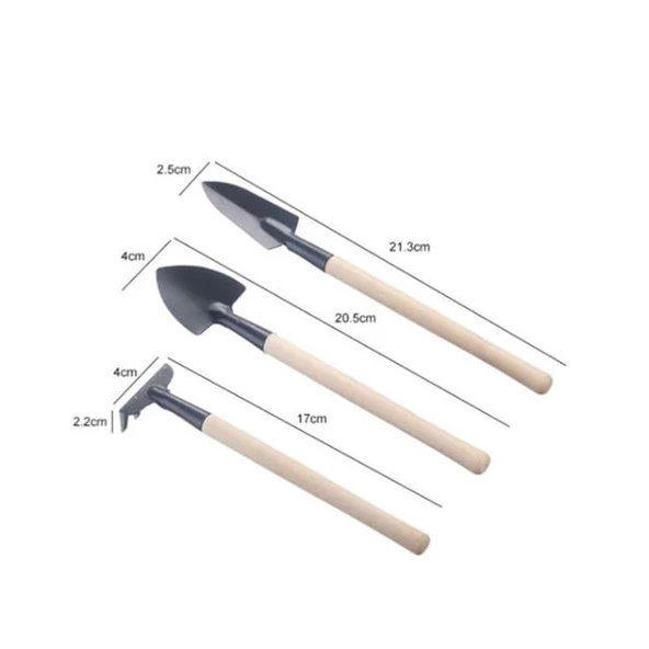 Periboia 3 Parça Mini Bitki Hobi Seti - Bahçe Saksı Sukulent  Bakım Çapa-Tırmık-Kürek - 2