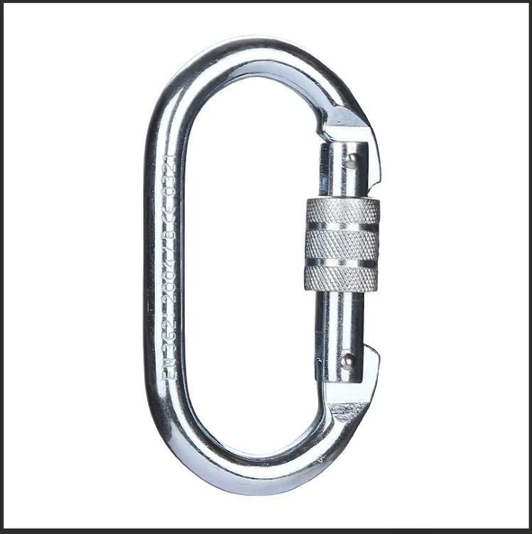 Periboia Otomatik Kilitli Oval Çelik Karabina CE Belgeli - 2