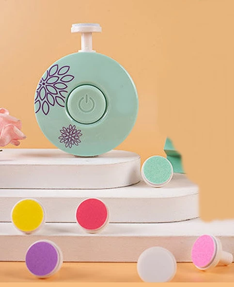 Periboia 6 Başlıklı Pilli Yenidoğan Bebek Çocuk Yetişkin El Ayak Tırnak Törpüsü Manikür Seti - 4