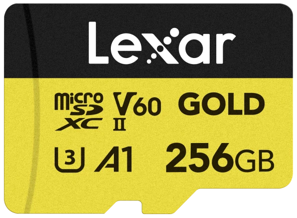 LEXAR 256GB LMSGOLD256G-BNNNG MICROSD GOLD MICROSDXC UHS-IICARDS UP TO 280MB/S READ 180MB/S WRITE C10 A1 V60 U3