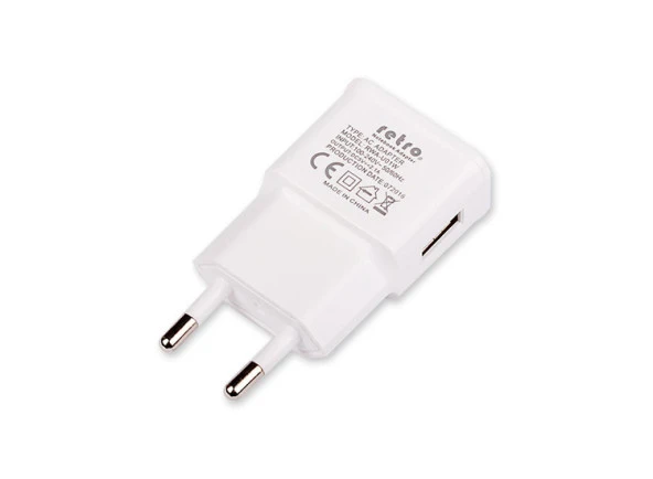 RETRO  5V 2.1A iPad, Tablet, Telefon USB Sarj Adaptörü - Beyaz