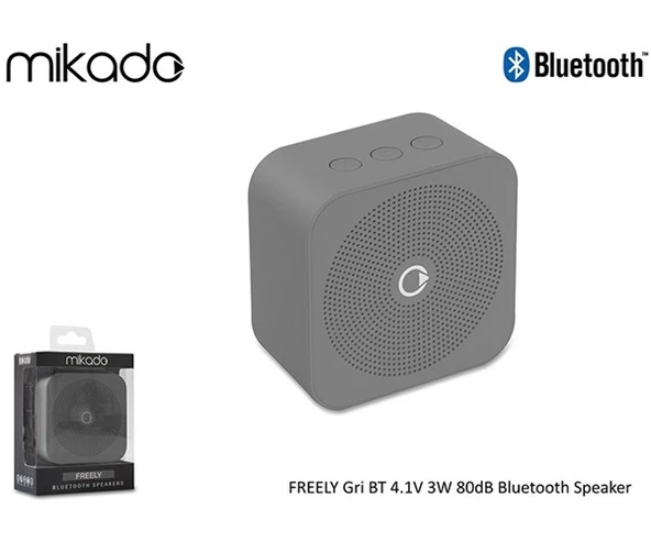 Mikado FREELY Gri BT 4.1V 3W 80dB Bluetooth Speaker - 3