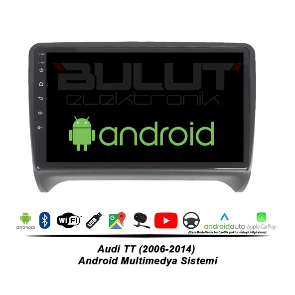 Audi TT Android Multimedya Sistemi (2006-2014) 2 GB Ram 32 GB Hafıza 4 Çekirdek İphone CarPlay Android Auto Navigatör - 2