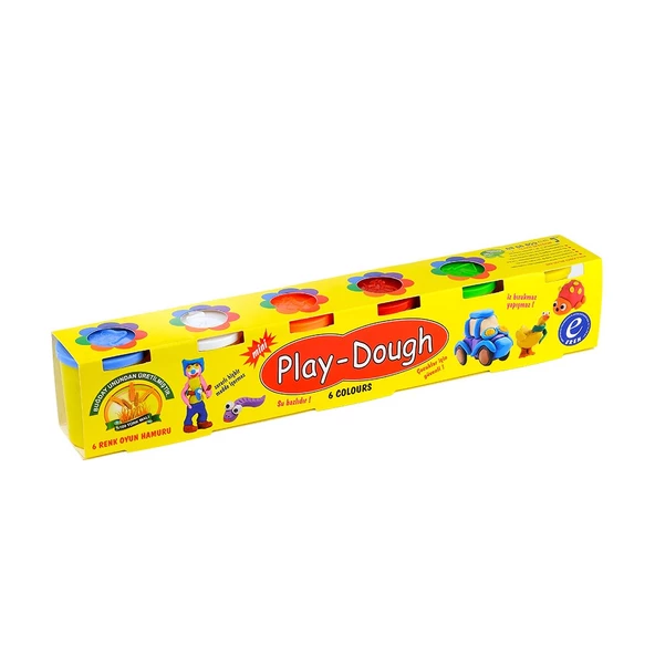 Periboia 6 Renkli Buğday Unu Oyun Hamuru (Büyük Boy) - 3