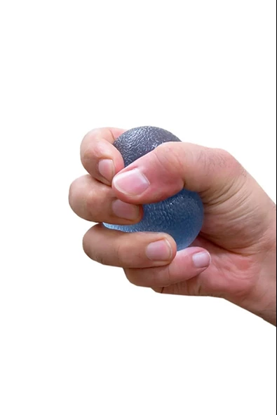 Periboia Yumurta Top -  Silikon El Egzersiz Topu Mavi- Sert - 4