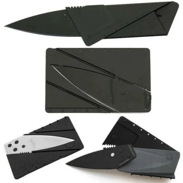 Periboia Kredi Kartı Şeklinde Katlanır Kolay Taşınır Kamp Yardımcı Kiti - 3