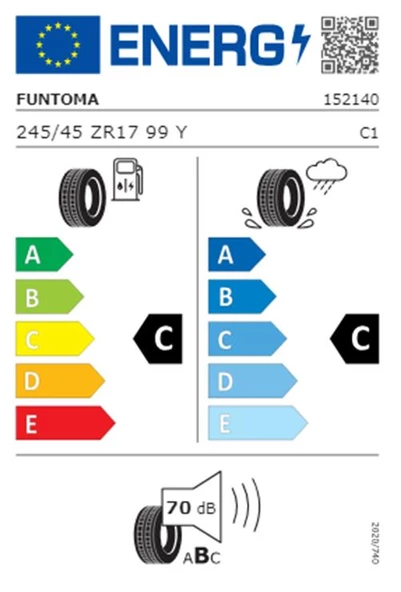 Funtoma 245/45 ZR17 TL 99Y REINF. ROADFUN SPORT  Yaz Lastiği (Üretim Tarihi:2024) - Resim 2