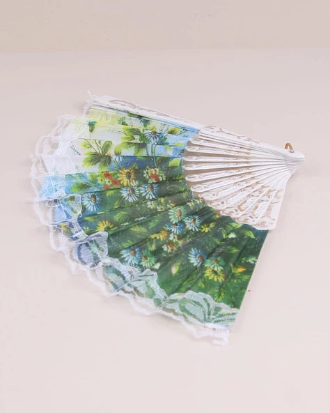 Periboia Desenli Plastik Yelpaze - 3