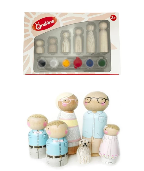 Periboia 13 Parça Dekoratif Peg Aile Boyama Seti