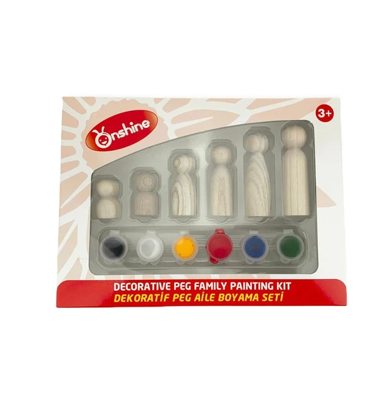 Periboia 13 Parça Dekoratif Peg Aile Boyama Seti - 3