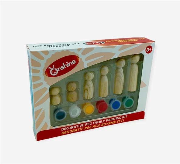 Periboia 13 Parça Dekoratif Peg Aile Boyama Seti