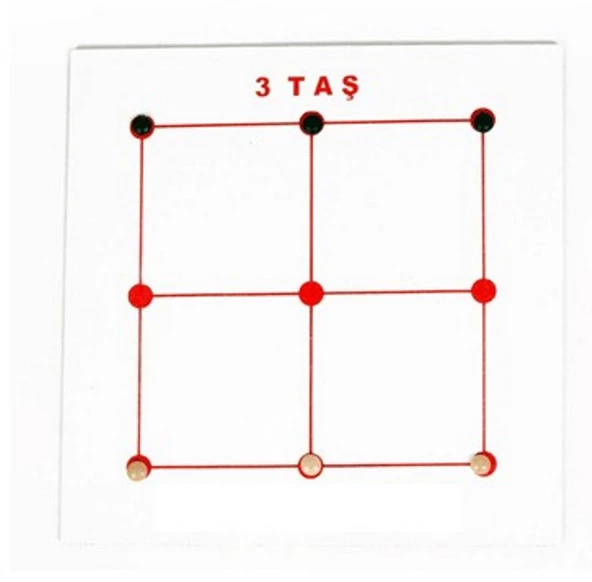 Periboia Üç Taş Zeka Oyunu Ahşap