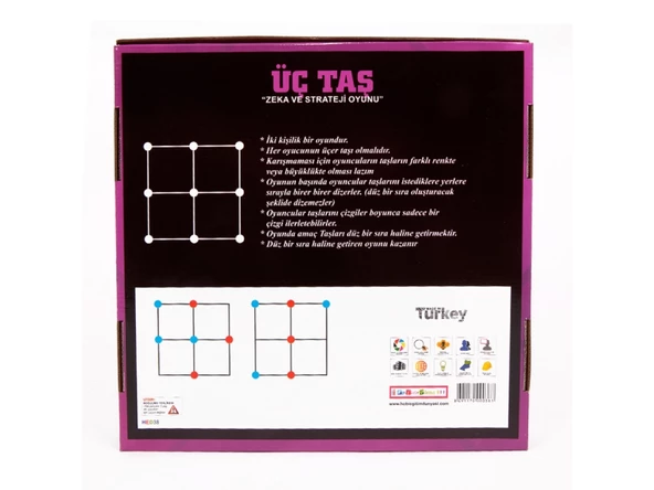Periboia Üç Taş Zeka Oyunu Ahşap - 3