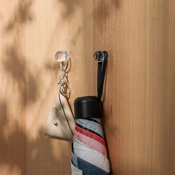 Periboia 2 Li Dekoratif Kristal Yapışkanlı Kulp Askısı  Dolap-Çekmece-Pencere -Klozet Kapağı Kulpu - 5