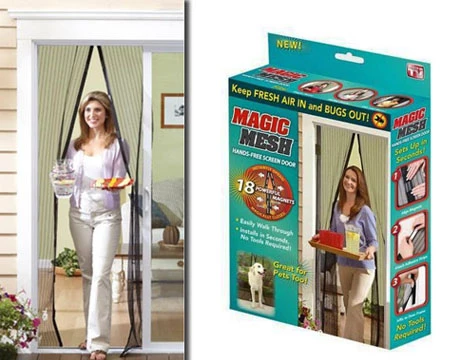 Periboia Siyah Mıknatıslı Kapı Sinekliği Tülü ( 90 x 210 cm)