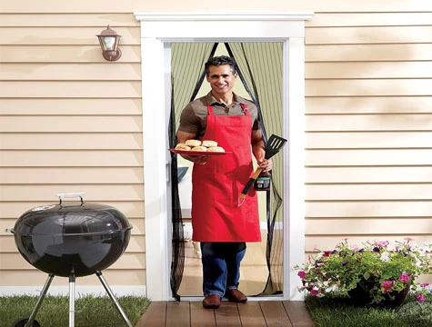 Periboia Siyah Mıknatıslı Kapı Sinekliği Tülü ( 90 x 210 cm) - 3