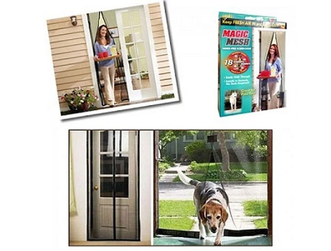 Periboia Siyah Mıknatıslı Kapı Sinekliği Tülü ( 90 x 210 cm) - 2