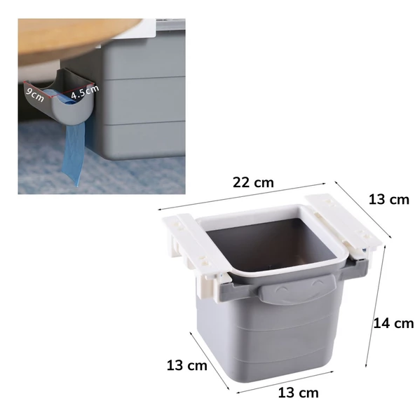 Periboia Masa Altı Sürgülü Mini Çöp Kovası - 5