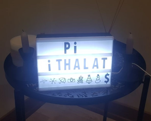 Periboia Cinematic Harflerle Işıklı Mesaj Veren Light Box Led Pano A4 - 2