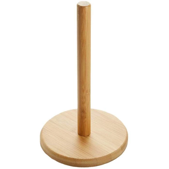 Periboia Kaymaz Tabanlı Kağıt Havluluk - Yuvarlak Ahşap Kağıt Havlu Askılığı - 2