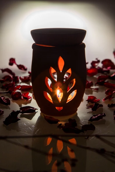 Periboia Yaşam Çiçeği El Yapımı Çömlek Buhurdanlık Tütsülük - 3