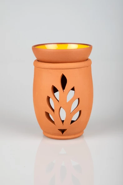 Periboia Yaşam Çiçeği El Yapımı Çömlek Buhurdanlık Tütsülük - 2