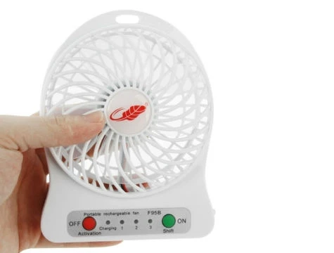 Periboia Şarjlı Taşınabilir Mini Fan - Vantilatör - 3