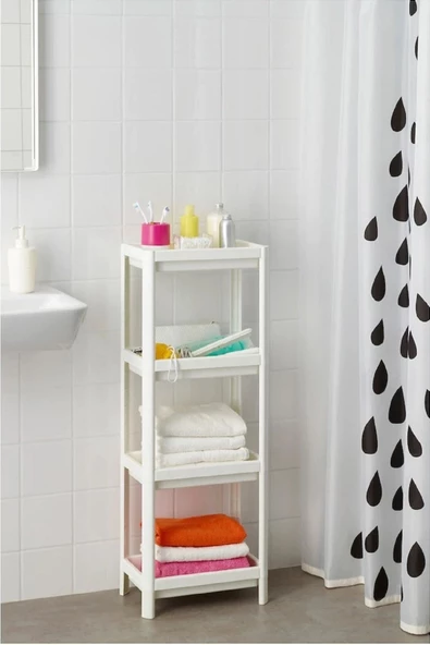 Periboia Shelf 3 Katlı  Raf Ünitesi -  Mutfak - Banyo  Depolama Rafı - 3
