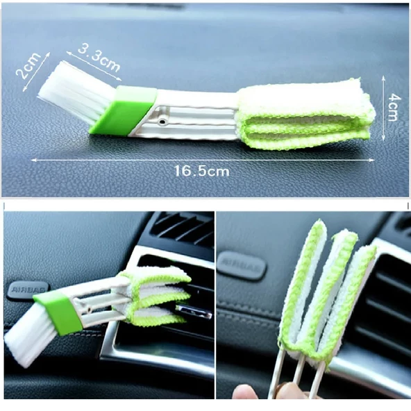 Periboia Çift Taraflı Araç Detaylı Temizlik Fırçası Kalorifer Izgarası- Klavye Fırçası - 5