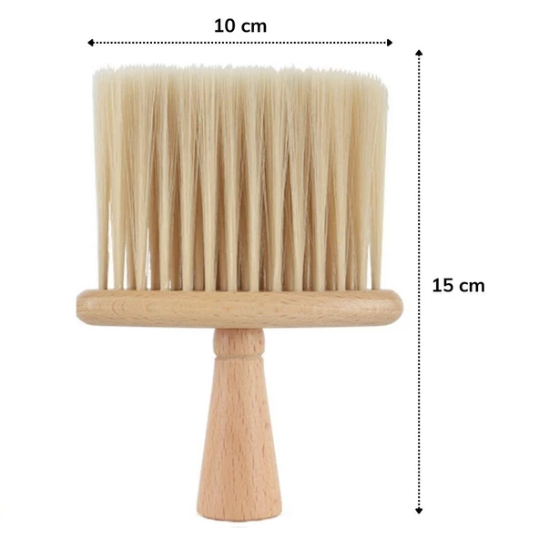 Periboia Ev Araç İçin Ahşap Saplı Yumuşak Kıllı Temizlik Toz Alma Fırçası - 4