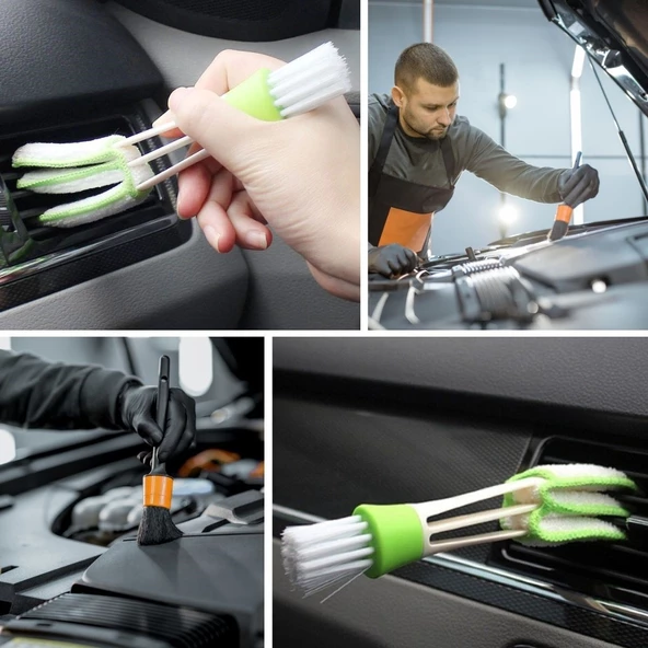 Periboia 6 Parça Araç Detaylı Temizlik Fırçası İç Dış Temizlik Fırça Seti - 3